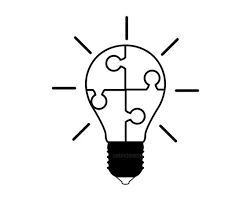 Icon Light Bulb With Puzzle Piece
