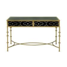 Gold Metal And Glass Console Table