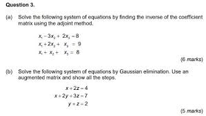 Solved Question 3 A Solve The