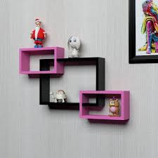 Intersecting Wall Shelves For Living