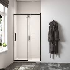Merlyn Black Sliding Shower Door 1200 X