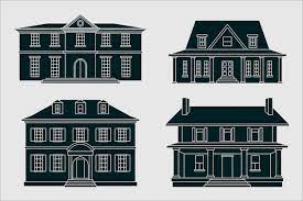Colonial Style House Vectors