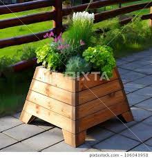 Wooden Pyramid Planter For Herbs And