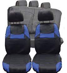 Blue Pvc Leather Look Car Seat Covers