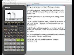 Fx 9750giii Graphing Calculator Table