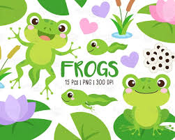 Frogs Clipart Pond Animals Clip Art
