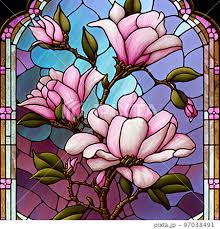 Arch Stained Glass Style Window With