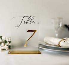 Buy Frosted Gold Acrylic Table Numbers