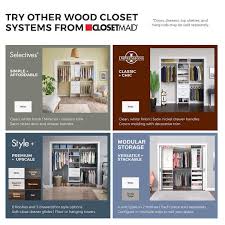 Wall Mount 6 Shelf Wood Closet System