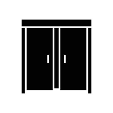 Sliding Door Icon Simple Solid Style