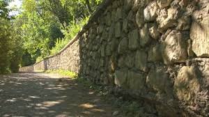 A Stone Wall Along The Old Road
