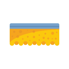 Wash Sponge Icon Flat Vector Foam Dish