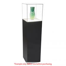 Gloss Black Laminate Lighted Pedestal