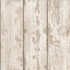 White Washed Wood Floorboard Wallpaper