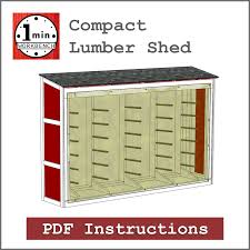 Compact Lumber Shed One Minute Workbench