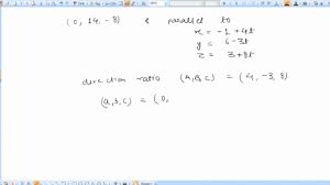 Parametric Equations For The Line