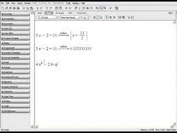 Maple Training Solving Equations