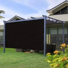 Sx 8 Ft X 10 Ft 90 Shade Fabric Shade Fabric Sun Shade Cloth With Grommets For Pergola Cover Canopy Black