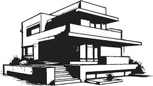 Innovation Sketch Icon For Duplex House