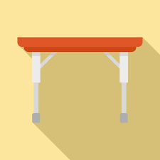 Folding Modern Table Icon Flat
