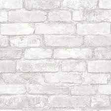 Nuwallpaper Grey And White Brick Vinyl