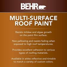 Behr 1 Gal Rp 24 Metro Brown Flat Multi Surface Exterior Roof Paint