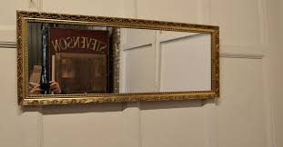 Long Gilt Frame Wall Mirror 1920s For