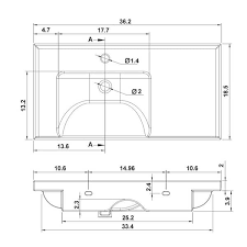 Nameeks Ml Wall Mounted Bathroom Sink