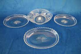 Lot Edwardian Cut Glass Bowl And 3