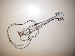 Guitar3 D Steel Wire Sculpture