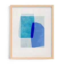 Blue Abstraction Framed Wall Art By