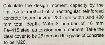 calculate the design moment capacity