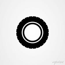 Tire Icon Logo Vector Design Wall Mural