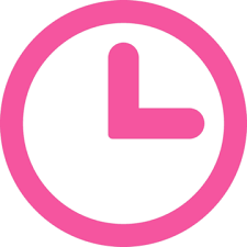 Clock Flat Pink Color Rounded Vector