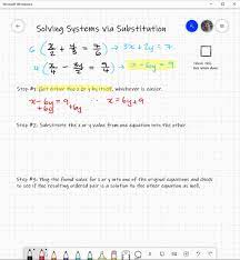 Solve Each System By The Substitution