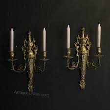 French Pair Of Candle Antique Wall Sconces