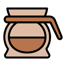 Glass Coffee Pot Icon Outline Vector