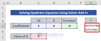 Solving Equations In Excel 5 Useful