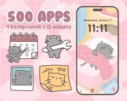 Ios 16 App Icons 500 Pack Cute Kawaii