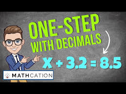 One Step Equations With Decimals
