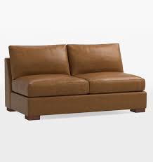 Won Studio Leather Sectional Armless Sofa With Bench Cushion Pure Saddle Make It Yours