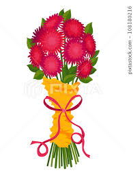 Flower Bouquet Icon Cartoon Blooming