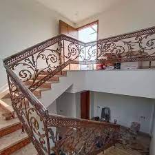 Paint Coated Cast Iron Stair Railing At