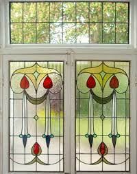 Edwardian Art Nouveau Stained Glass