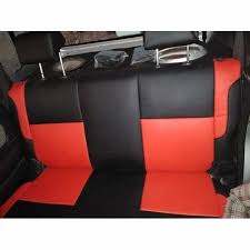 Faux Leather Red And Black Car Seat Cover