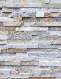 White Modern Stone Brick Wall Surfaced