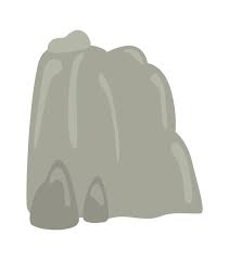 Mountains Flat Icon High Rock Stones