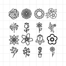 Flat Flowers Clipart Vector Svg Png