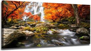 Ardemy Waterfall Landscape Canvas Wall