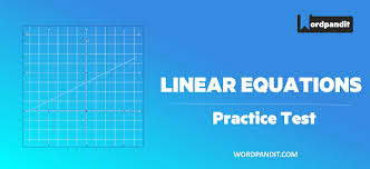 Algebra Linear Equation Test 1